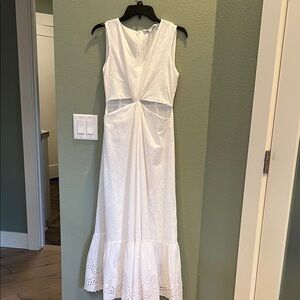 Walter Baker White Eyelet Midi Dress, size 2